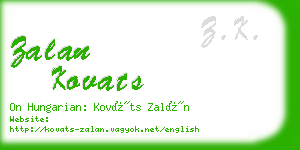 zalan kovats business card